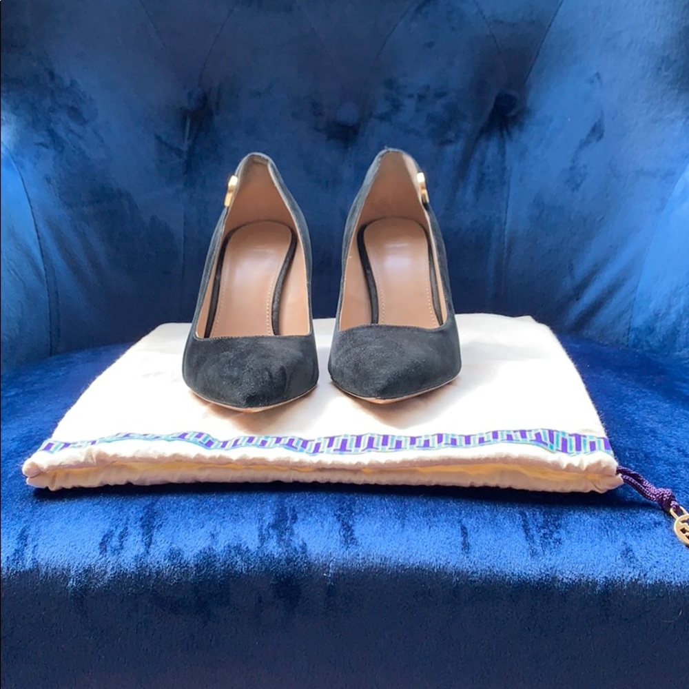 Tory Burch Black Suede Heels